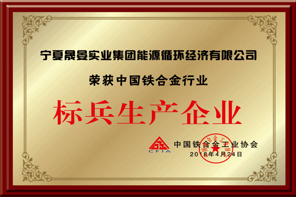 中国铁合金行业标兵生产企业
